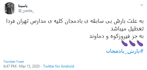 نگرانی یا شگفت&zwnj;زدگی؛ واکنش کاربران به بارش بادمجان از آسمان در روزهای کرونایی چه بود؟