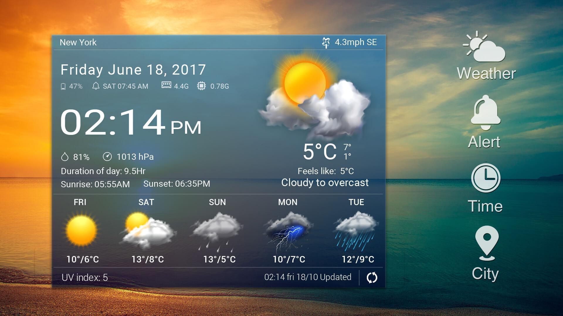 دانلود Digital clock & world weather Premium v5.72.0.2 ویجت آب و هوا و ساعت دیجیتالی