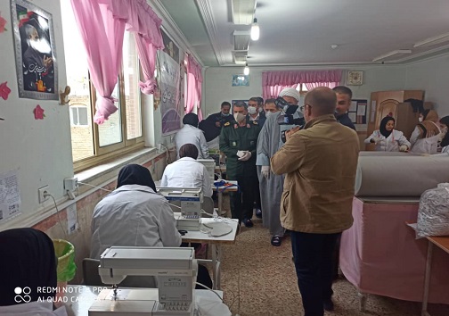 راه اندازی سیزدهمین کارگاه تولید ماسک در سنندج+تصاویر