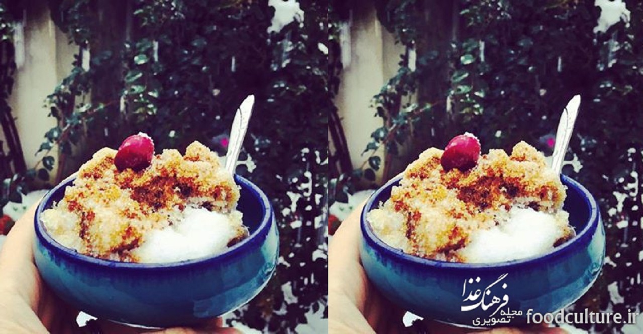 طرز تهیه برف دوشاب به همراه شیره درخت اربه