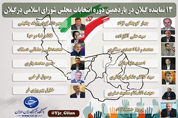۱۳ نماینده منتخب مردم گیلان در بهارستان چه کسانی هستند؟ + عکس