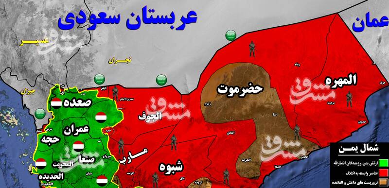 ضربات مهلک یمنی&zwnj;ها به مزدوران سعودی / رزمندگان یمنی در آستانه ورود به مرکز استان الجوف + نقشه