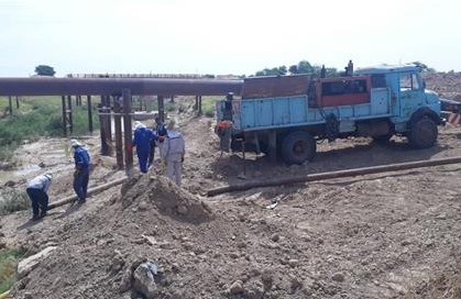 اجرای عملیات ایمن سازی پل ورودی روستای چم کبود
