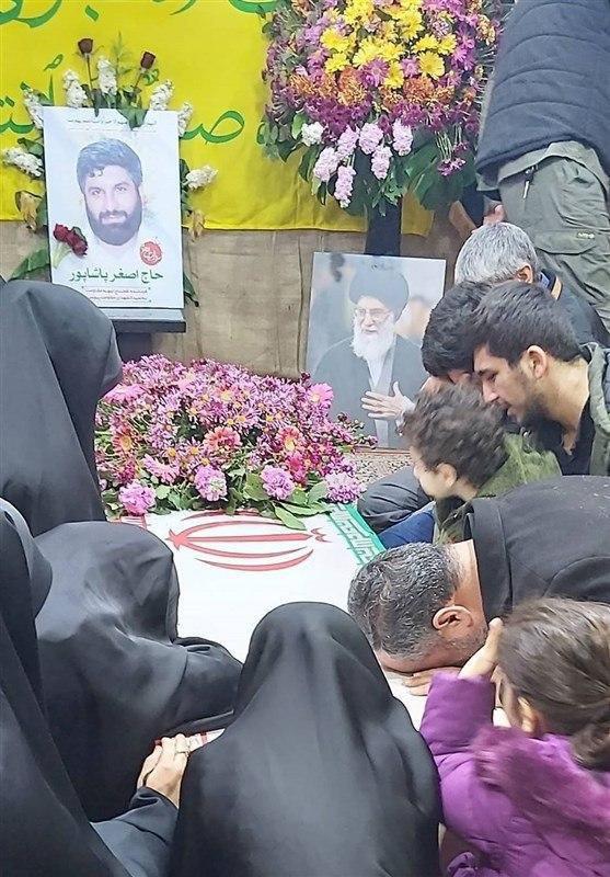 تصویری از پیکر شهید پاشاپور همرزم سردار شهید سلیمانی در معراج شهدای تهران