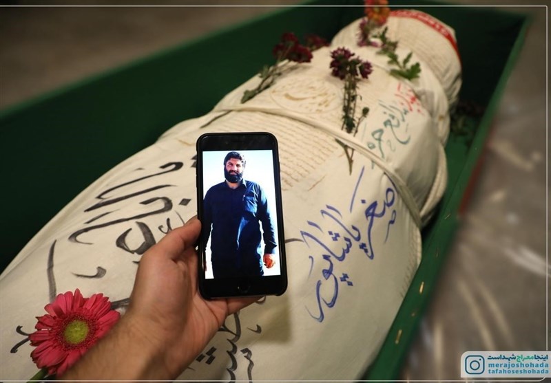 تصویری از پیکر شهید پاشاپور همرزم سردار شهید سلیمانی در معراج شهدای تهران