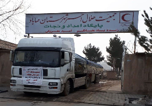 ارسال دومین محموله اقلام امدادی جمعیت هلال احمر شهرستان مهاباد