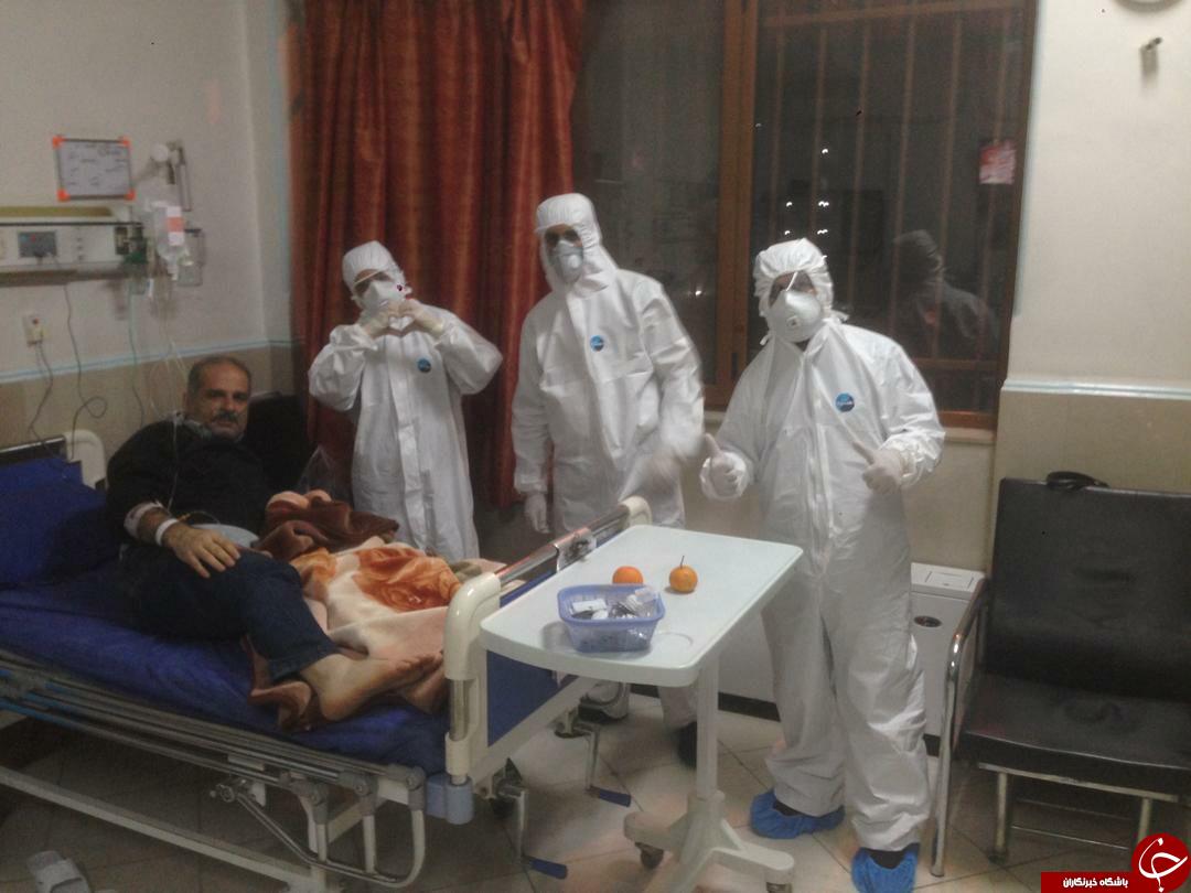سلفی جالب بیمار کرونایی با پرستاران در بیمارستان مسیح دانشوری + عکس