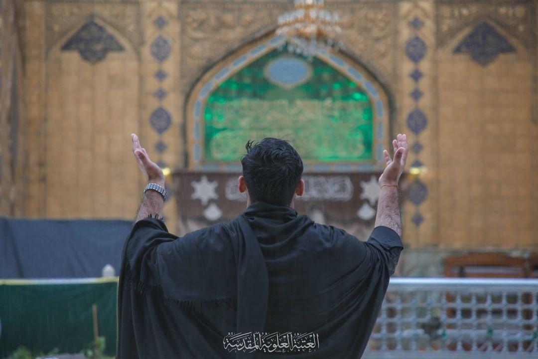 لحظه نزول رحمت الهی در صحن و سرای حرم امیرالمومنین (ع)