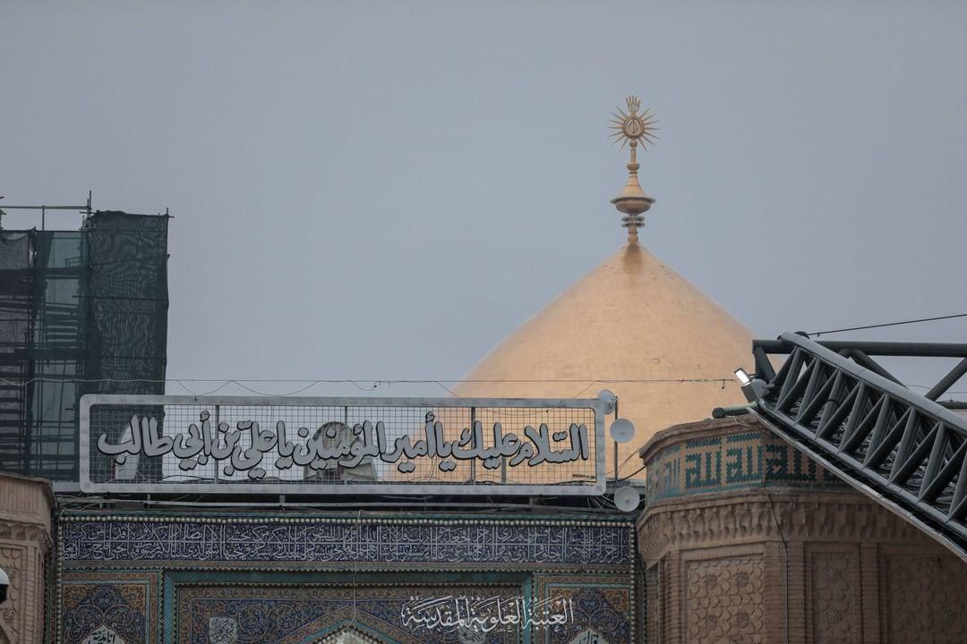 لحظه نزول رحمت الهی در صحن و سرای حرم امیرالمومنین (ع)