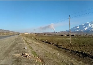 آلودگی کارخانه سیمان در نهاوند + فیلم