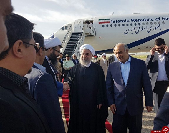 رییس جمهور وارد کرمانشاه شد