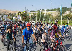 برگزاری همایش ترکیبی دوچرخه سواری و اسکیت همگانی در مهاباد