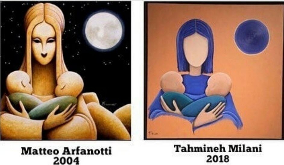 نقاشی های تهمینه میلانی بازهم کپی از آب درآمد ! +واکنش کاربران