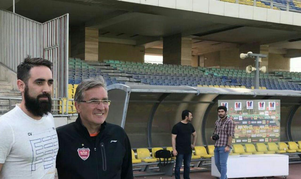 حضور بودیمیر در تمرینات گروهی پرسپولیس و تشویق بازیکنان