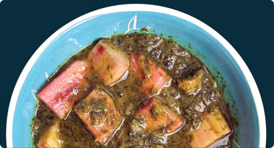 خورش ریواس با نعناع و جعفری