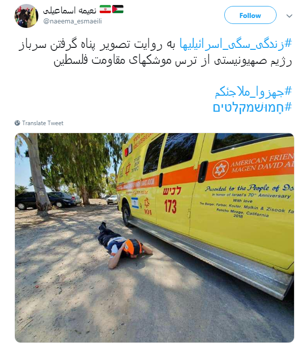 #زندگی_سگی_اسرائیلیها|خشم مقاومت نوش جان&zwnj;تان