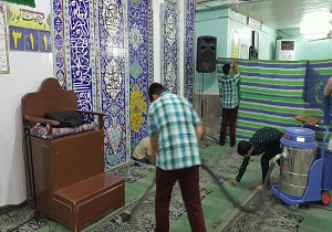 غبار روبی و عطر افشانی مساجد خرمشهر