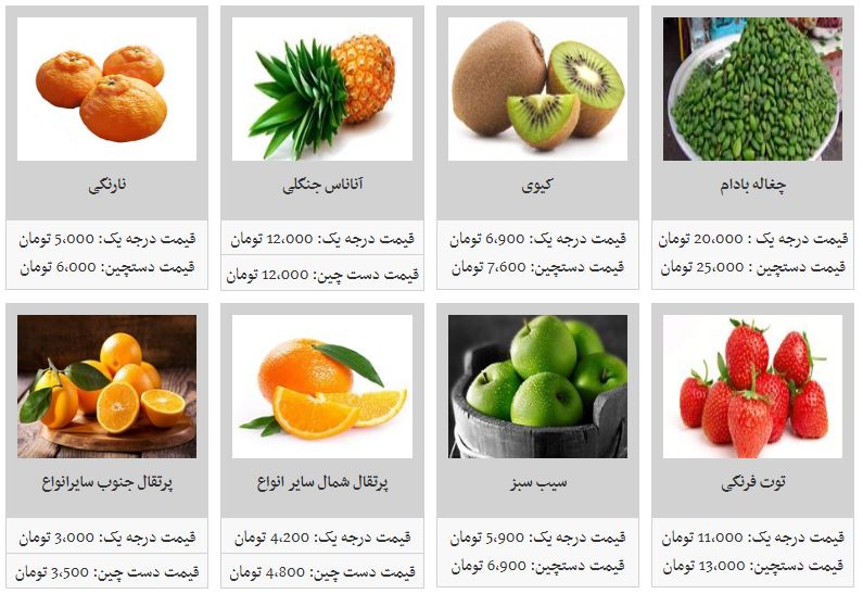 جدیدترین قیمت میوه در آستانه ماه مبارک رمضان
