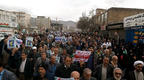 راهپیمایی حمایت از مقابله با نقض برجام از میعاد گاه&zwnj;های نماز جمعه