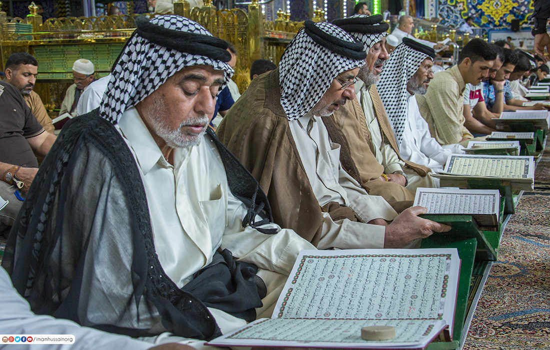 محفل اُنس با قرآن کریم در صحن مطهر سید الشهداء(ع) +تصاویر