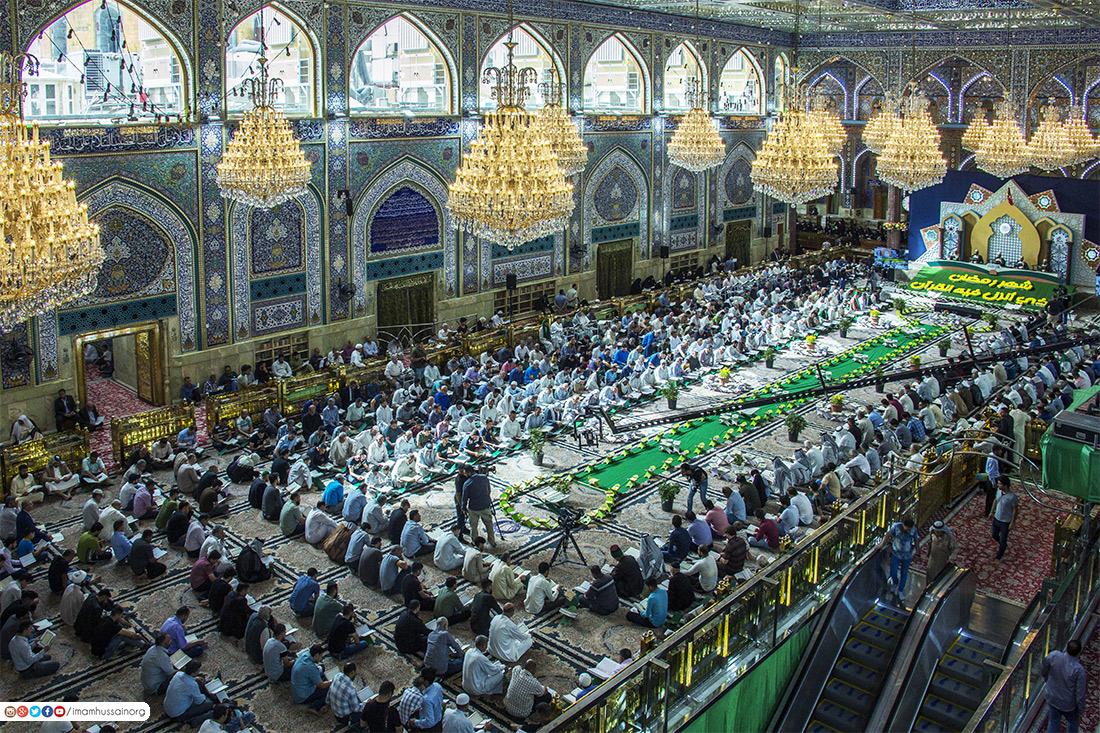 محفل اُنس با قرآن کریم در صحن مطهر سید الشهداء(ع) +تصاویر