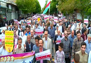 راهپیمایی مردم قزوین در حمایت از بیانیه شورای عالی امنیت ملی