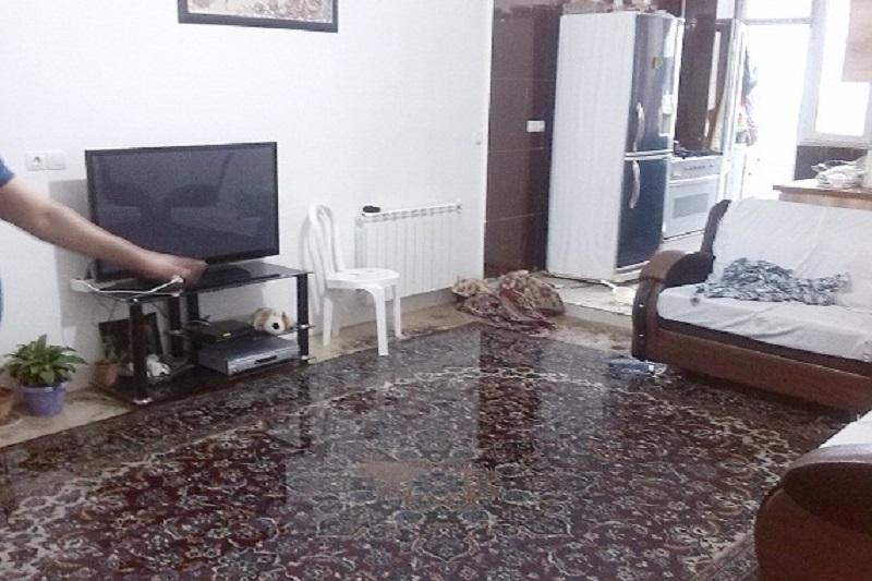 آب گرفتگی برخی منازل روستایی تاکستان قزوین