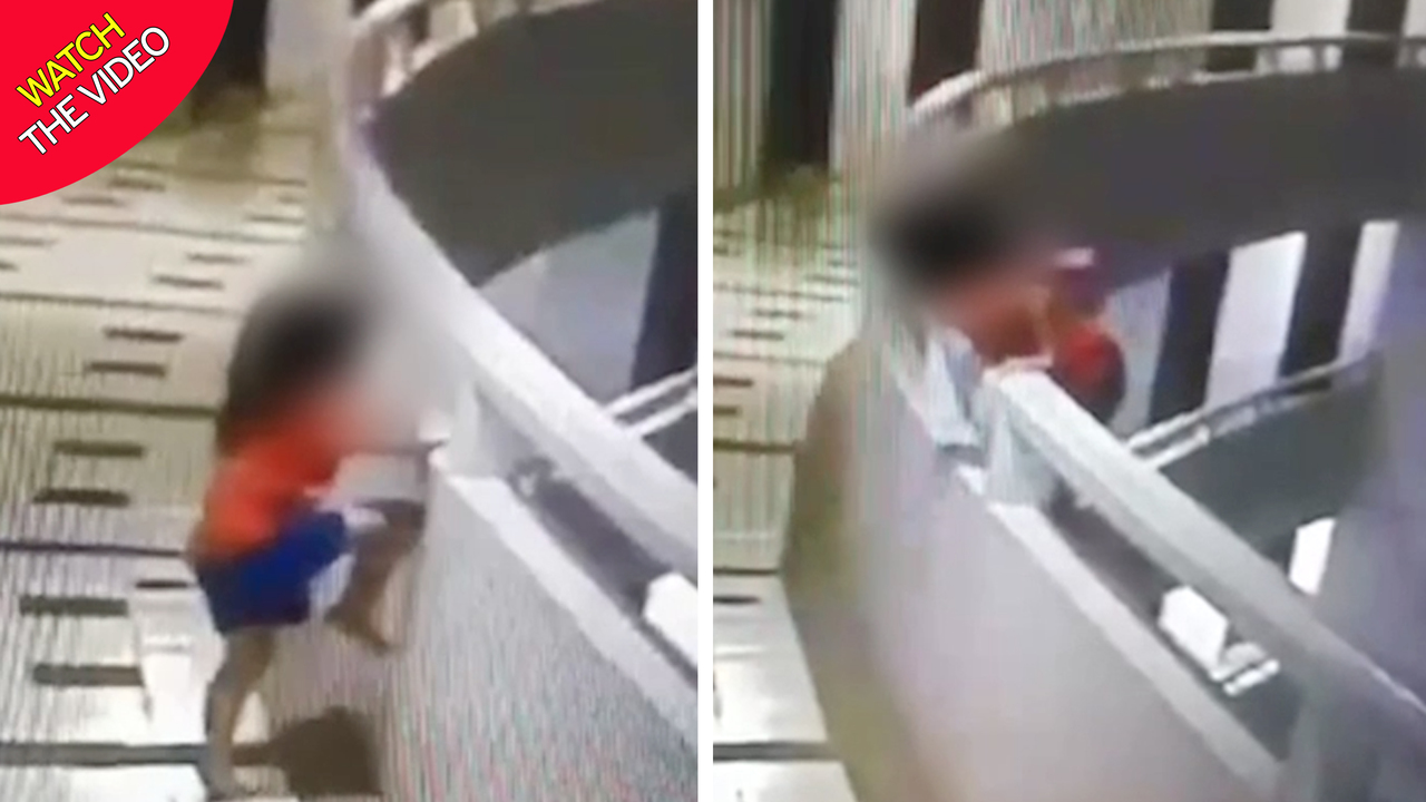 لحظه وحشتناک سقوط دختر خردسال از بالکن طبقه ۱۱ هتل + فیلم///