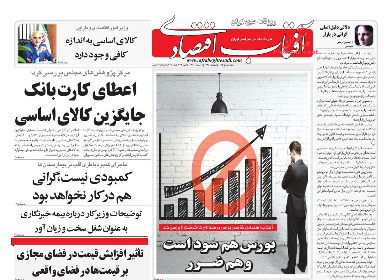 صفحه نخست روزنامههای اقتصادی ۲۵ اردیبهشت ماه صفحه نخست روزنامههای اقتصادی ۲۵ اردیبهشت ماه
