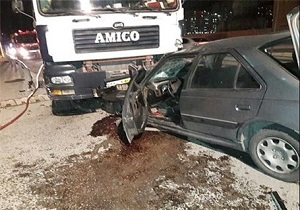 کشته شدن ۳ نفر در حادثه رانندگی محور ویس - شیبان