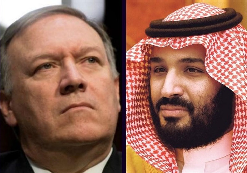 گفتگوی تلفنی بن&zwnj;سلمان با پمپئو درباره تحولات منطقه
