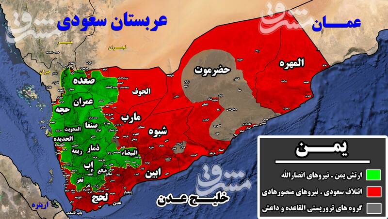 دفع حملات سنگین مزدوران چند ملیتی سعودی توسط نیرو&zwnj;ها یمنی + تصاویر و نقشه میدانی