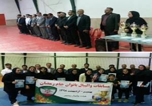 محیا قهرمان مسابقات والیبال جام رمضان بانوان بهنمیر
