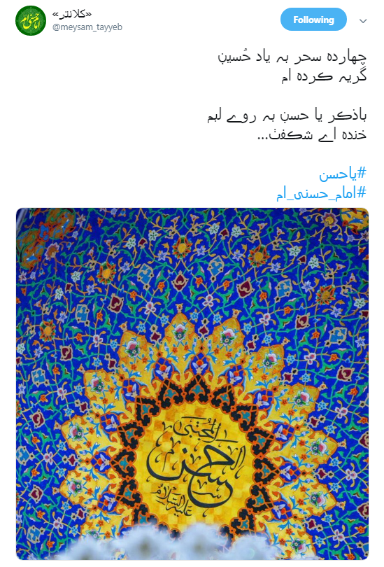 #امام_حسنی_ام /دنیا ز سر شوق بگردد حسنیه ،آخر 