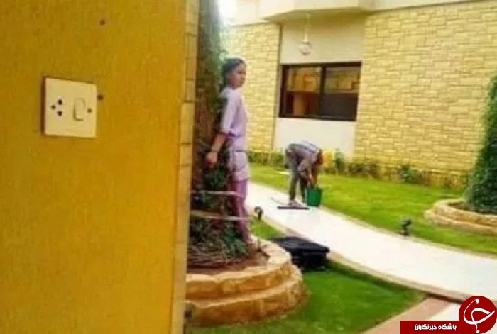 تنبیه عجیب خدمتکار خانگی توسط زوج ثروتمند عربستانی! + تصاویر//