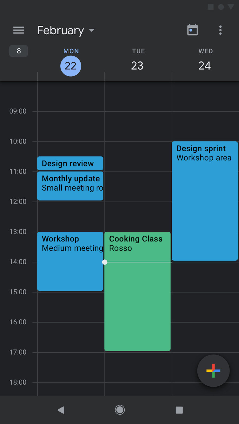 نرم&zwnj;افزار Google Calender نیز تاریک می&zwnj;شود