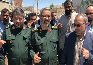 بازدید رئیس سازمان بسیج مستضعفین از مناطق سیل‌زده لرستان