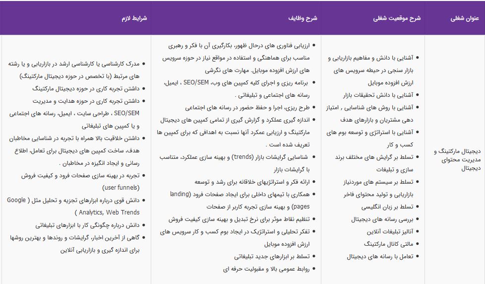 استخدام دیجیتال مارکتینگ ،برنامه نویس،کارشناس تست نرم افزار