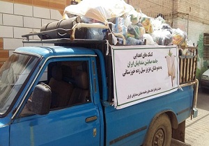 کمک رسانی اعضاء شعبه ۳۳ شورای حل اختلاف ویژه صابئین مندایی به سیل زدگان خوزستان