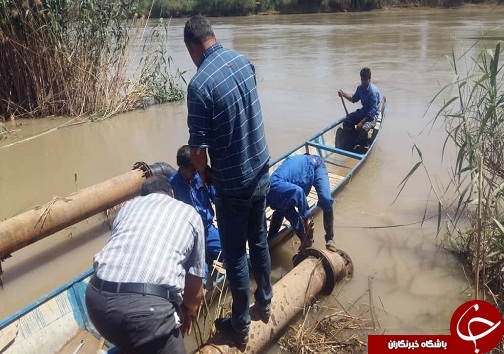 بهره برداری از خط لوله انتقال آب در روستا سیل زده خسرج العوده