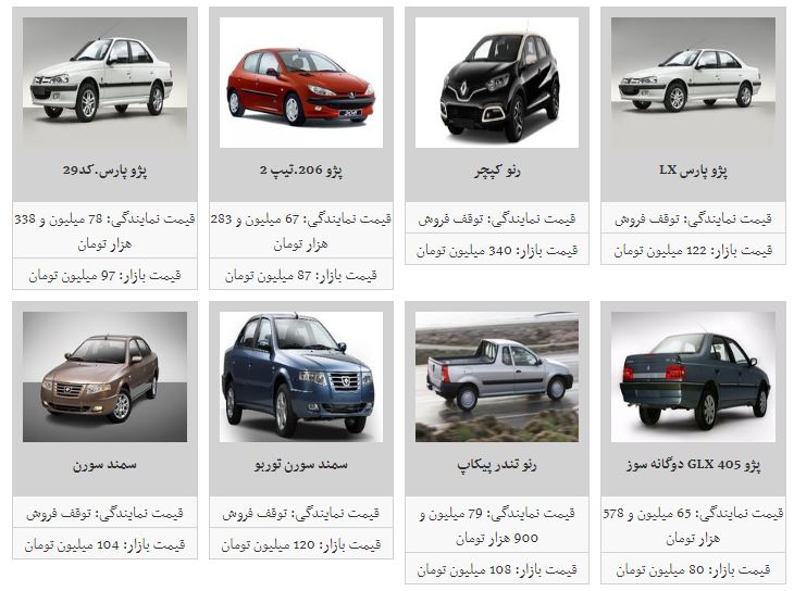 ثبات در بازار خودرو/ قیمت ها ثابت ماند + جدول