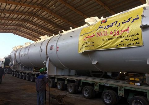برج جداسازی طرح ان جی ال خارگ به دست متخصصان ایرانی ساخته شد