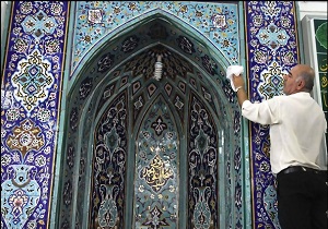 غبارروبی ۳۰مسجد در آستانه ماه مبارک رمضان