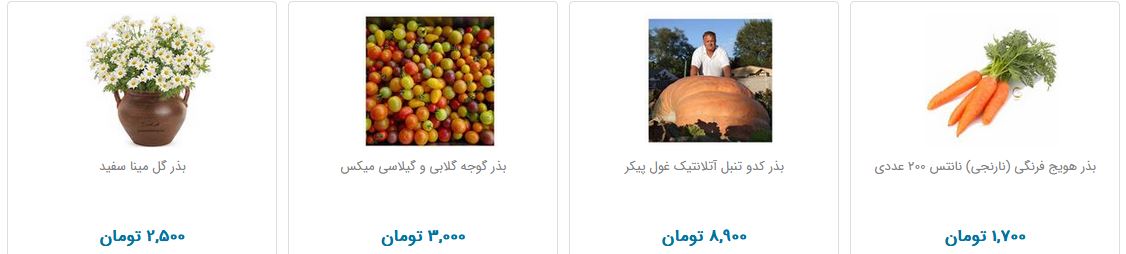 بذر و تخم گیاهان در بازار