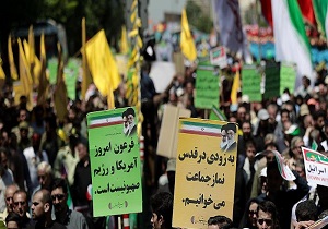 حضور پرشور و حماسی مردم در راهپیمایی روز قدس