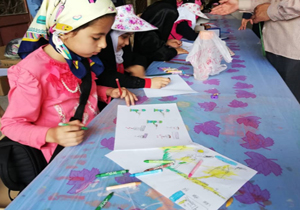برپایی ایستگاه نقاشی در راهپیمایی روز قدس