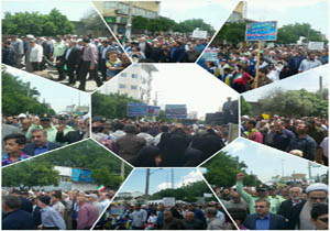 پایانی راهپیمایی روز جهانی قدس در ۶۲ منطقه مازندران با قرائت بیانیه