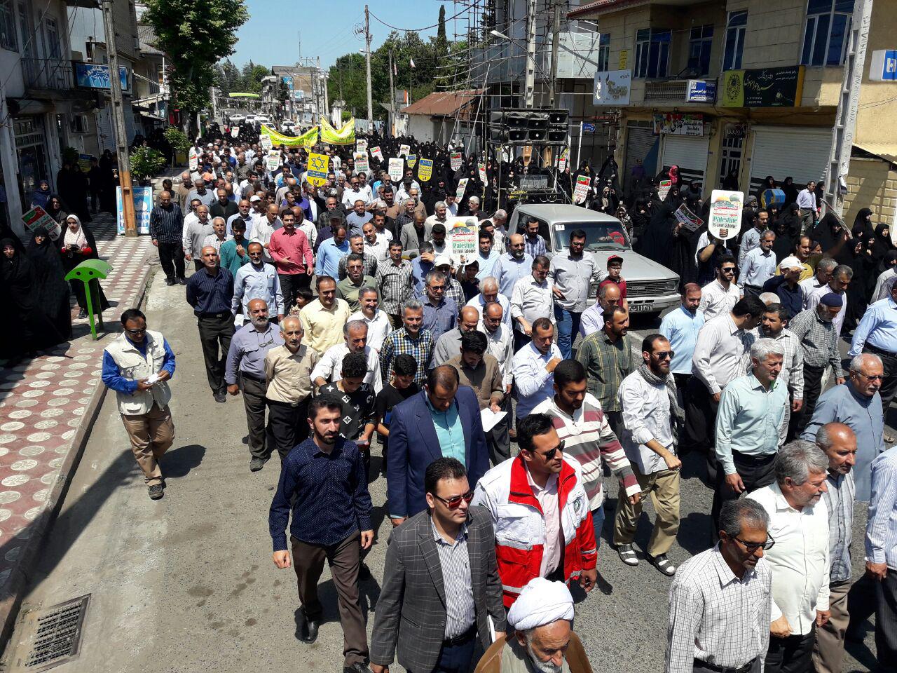 عکس&zwnj; ها و حاشیه&zwnj;های راهپیمایی قدس ۹8 در شهرستان های گیلان  + عکس