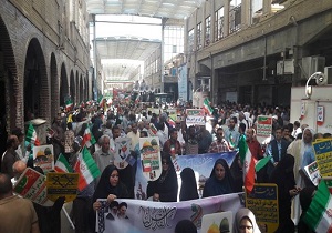 فریاد‌های مرگ بر اسرائیل از اندیمشک به گوش می‌رسد