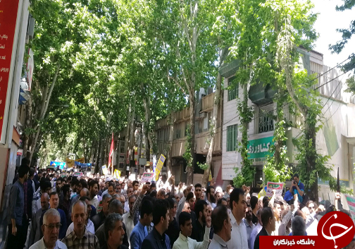 طنین انداز شدن فریاد مرگ بر اسرائیل در راهپیمایی روز قدس با حضور مردم روزه دار لرستان